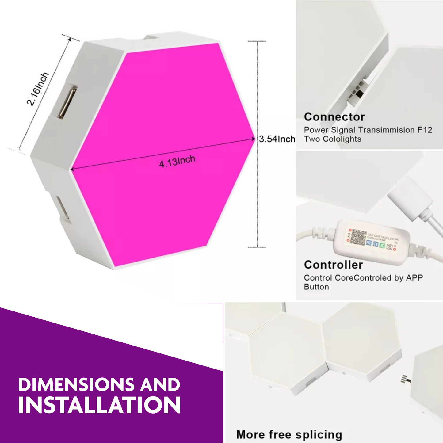 Smart LED Hexagonal Light Panels